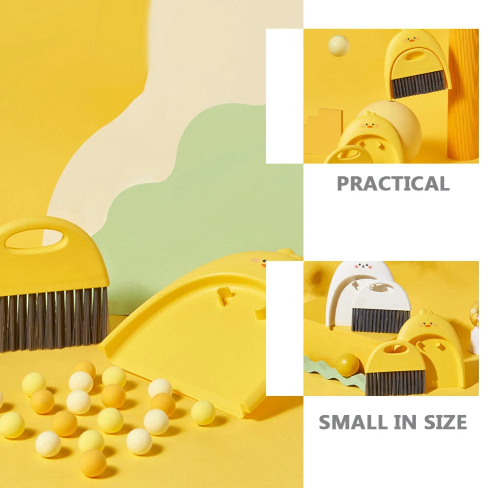 2 Sets Mini Cleaning Broom Dust Pan Table Brush Set Dining Table-