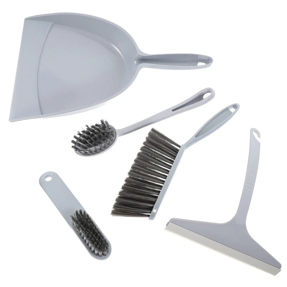 5Pcs Mini Desktop Sweep Cleaning Brush Small Broom Dustpan Set for Home Office