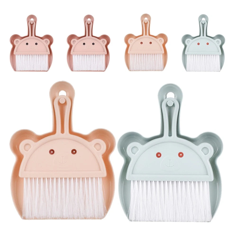 6 Sets Desktop Cleaning Broom Mini Dust Pan and Brush Handheld Duster