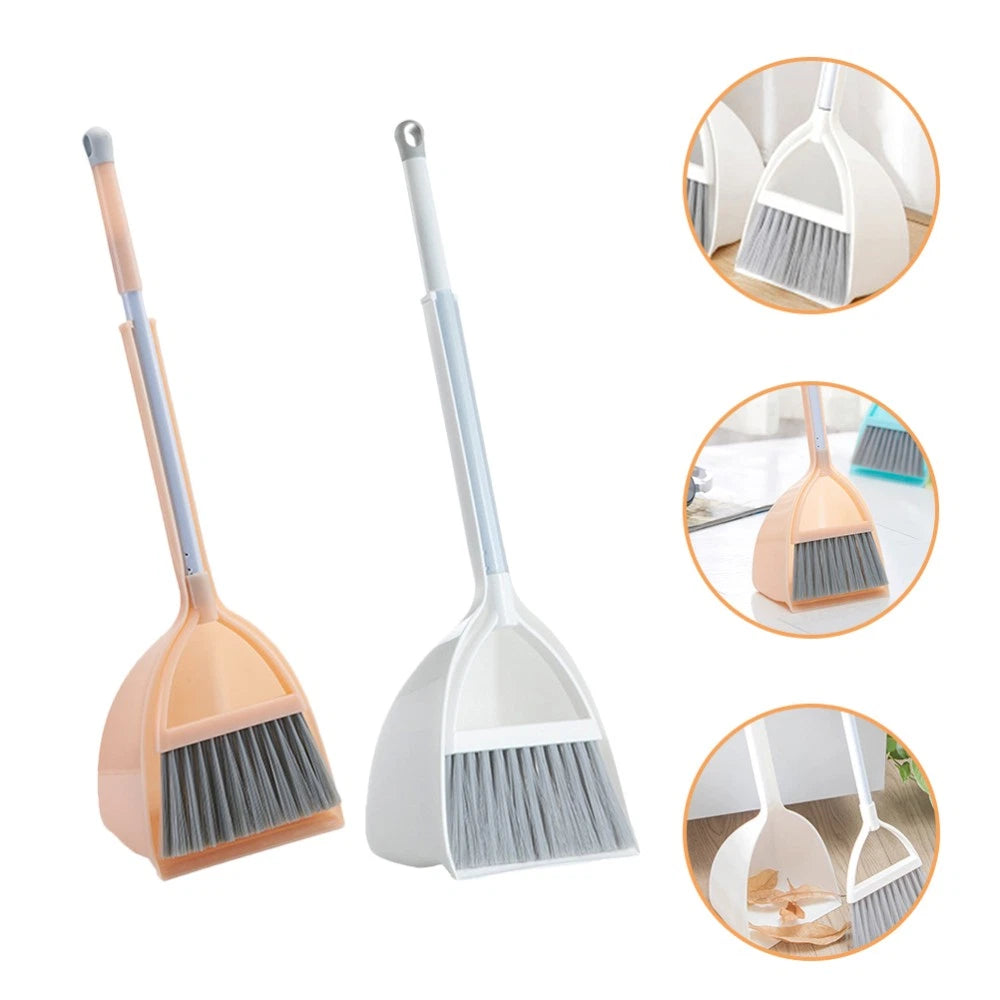 4 Pcs Small Broom and Dustpan Set Child Cleaning Supplies for Kids
