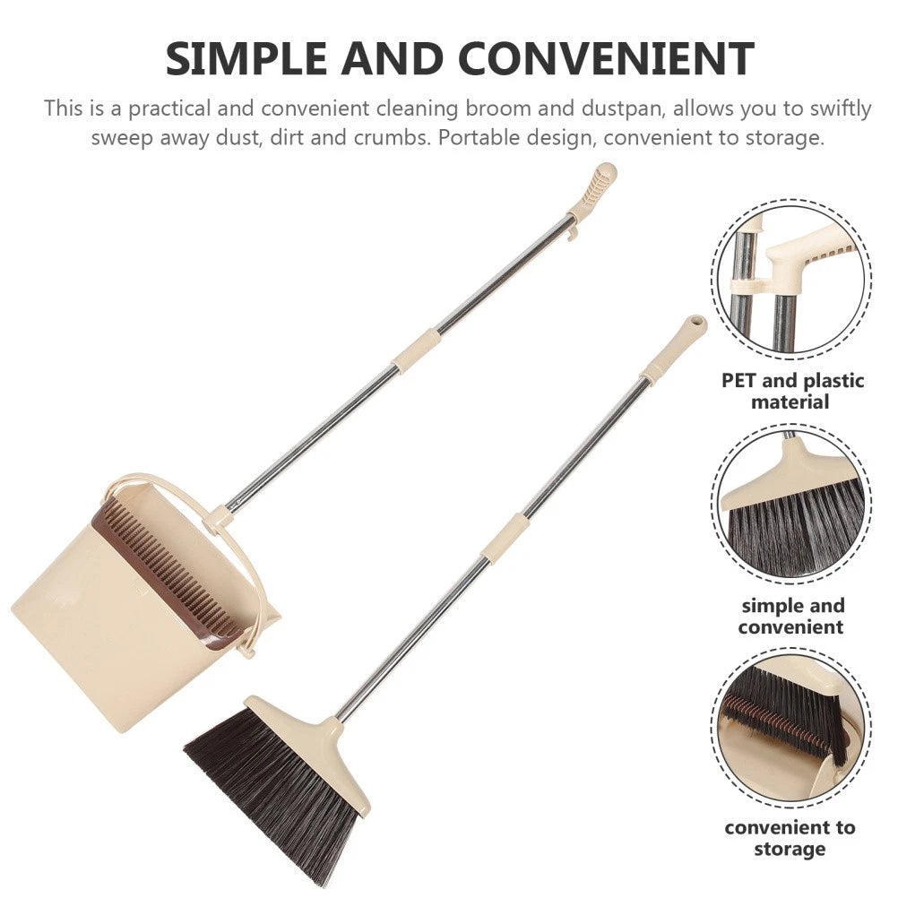 Broom Dustpan Set Office Floor Sweeper Small Brushes for Cleaning