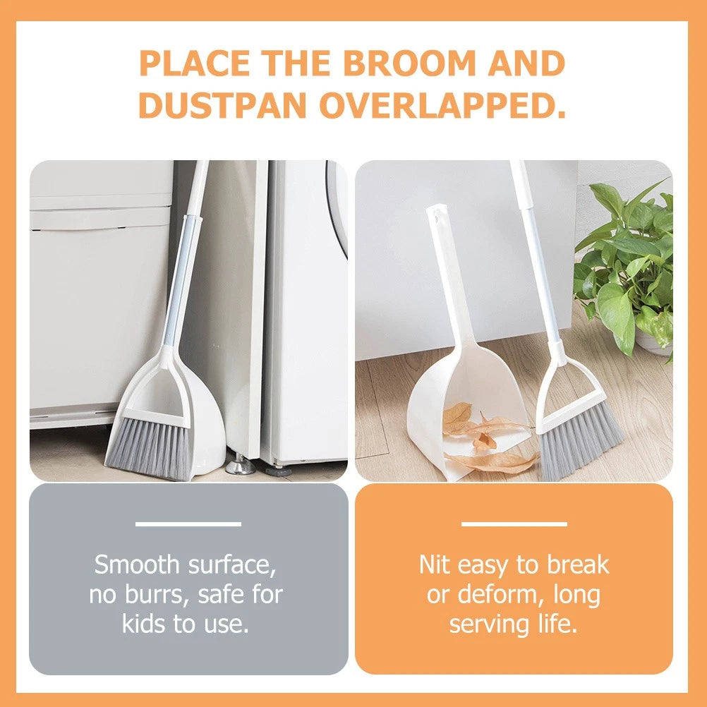 4 Pcs Small Broom and Dustpan Set Child Cleaning Toys for Kids Children