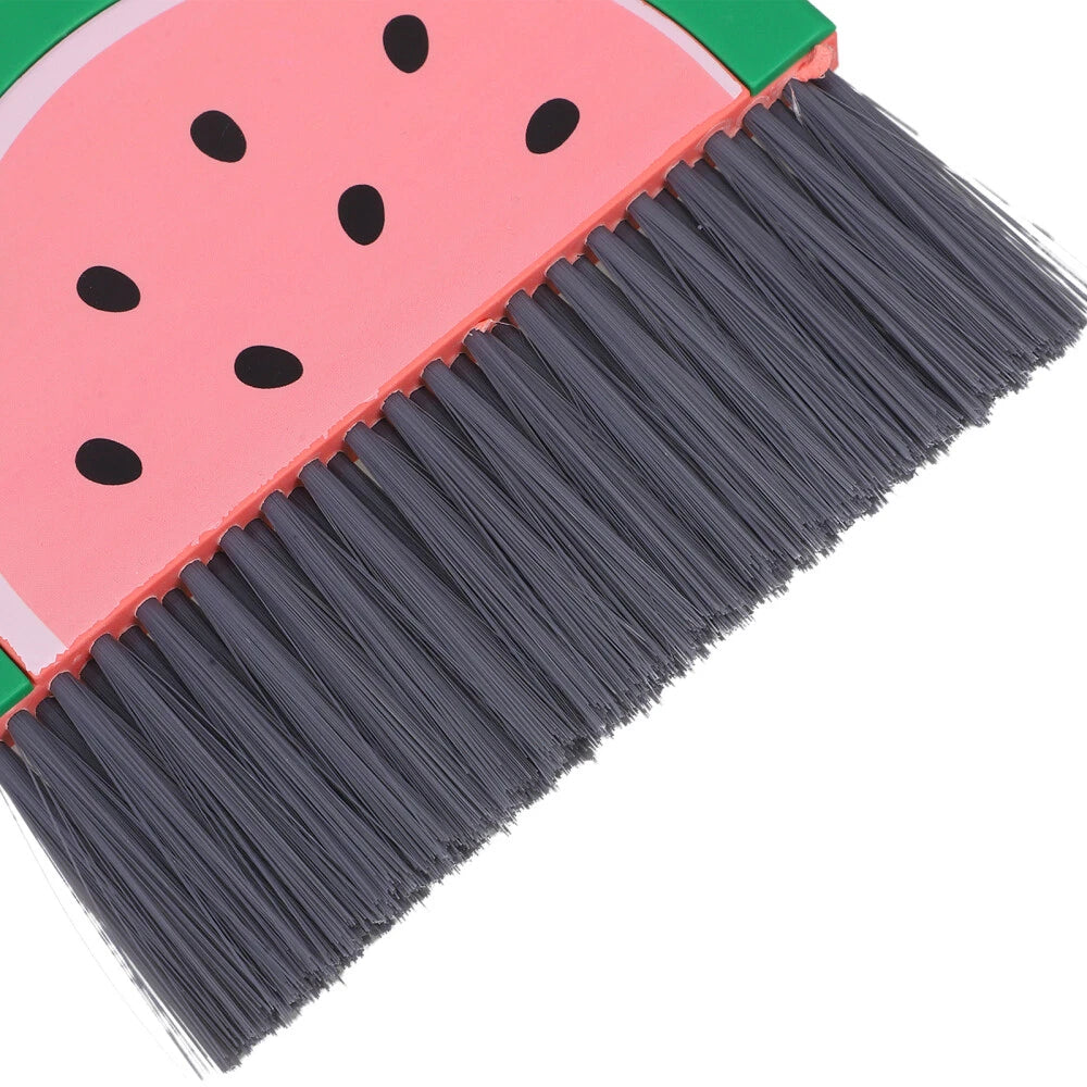 2 Sets Mini Dustpan and Broom Set with Fruit Motif, Small Broom and-