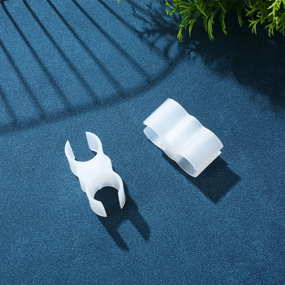 2pcs Double Pipe Clip Dustpan-Broom Coupling Clip Cleaning Set Connector