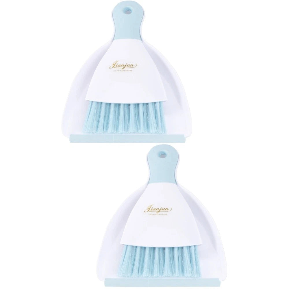 2 Pieces Convenient Small Dustpan Set Desktop Cleaner Household Supplies