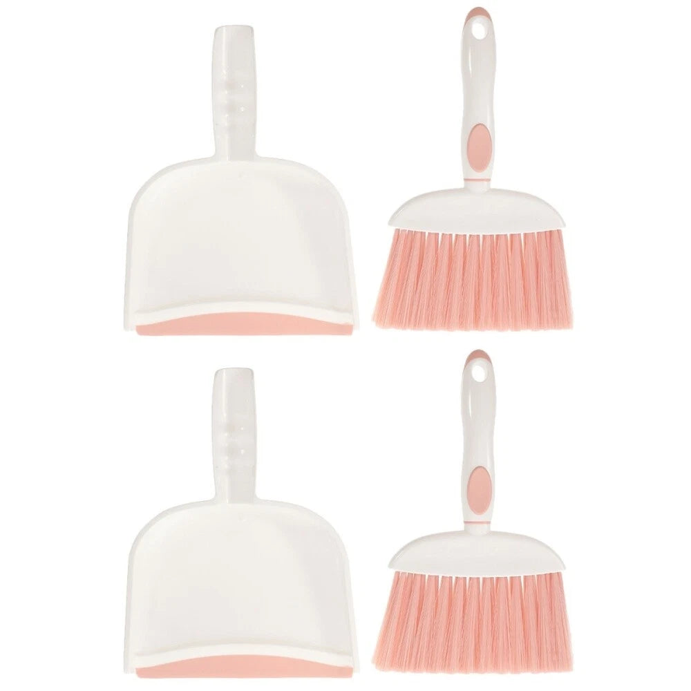2 Sets Small Broom, Dustpan Set, Table Broom, Broom, Brush and-