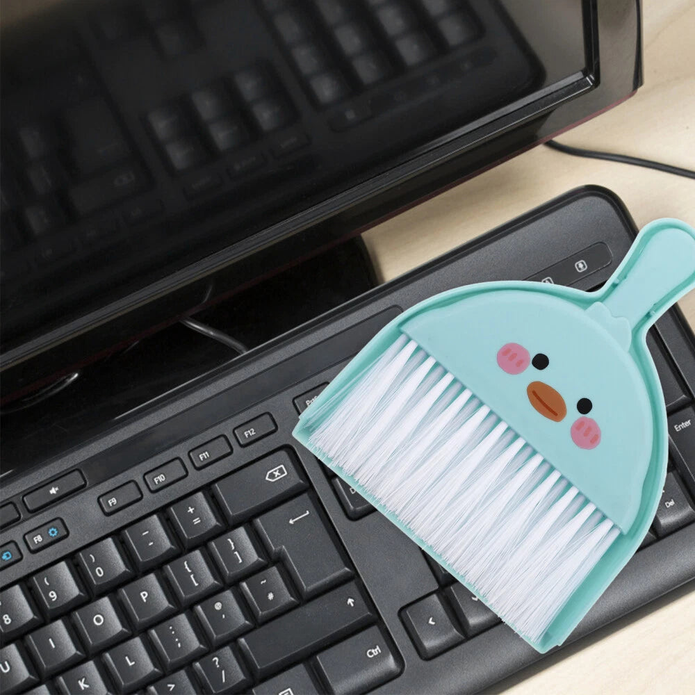 5 Sets Mini Broom Duster for Car Air Vent Small Brush and Dustpan