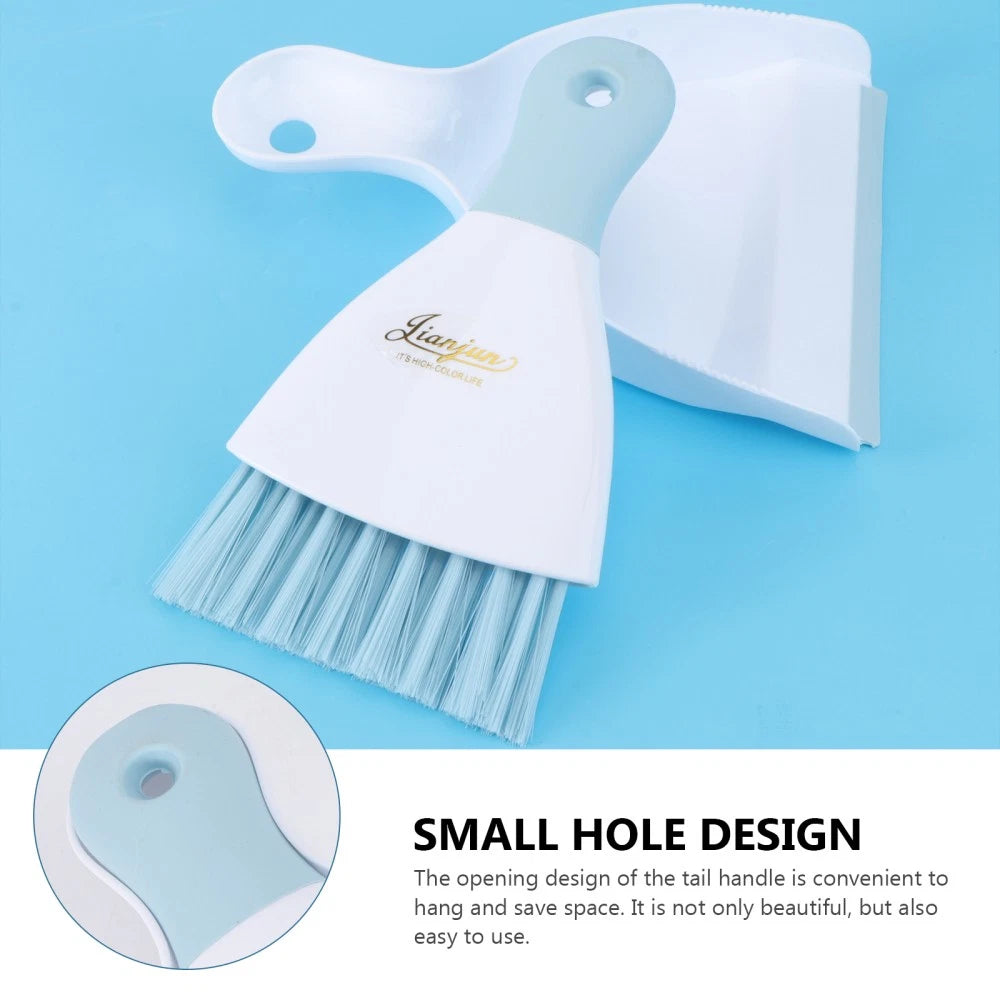 3 PCS Convenient Small Dustpan Set Cleaning Broom Desktop Cleaner