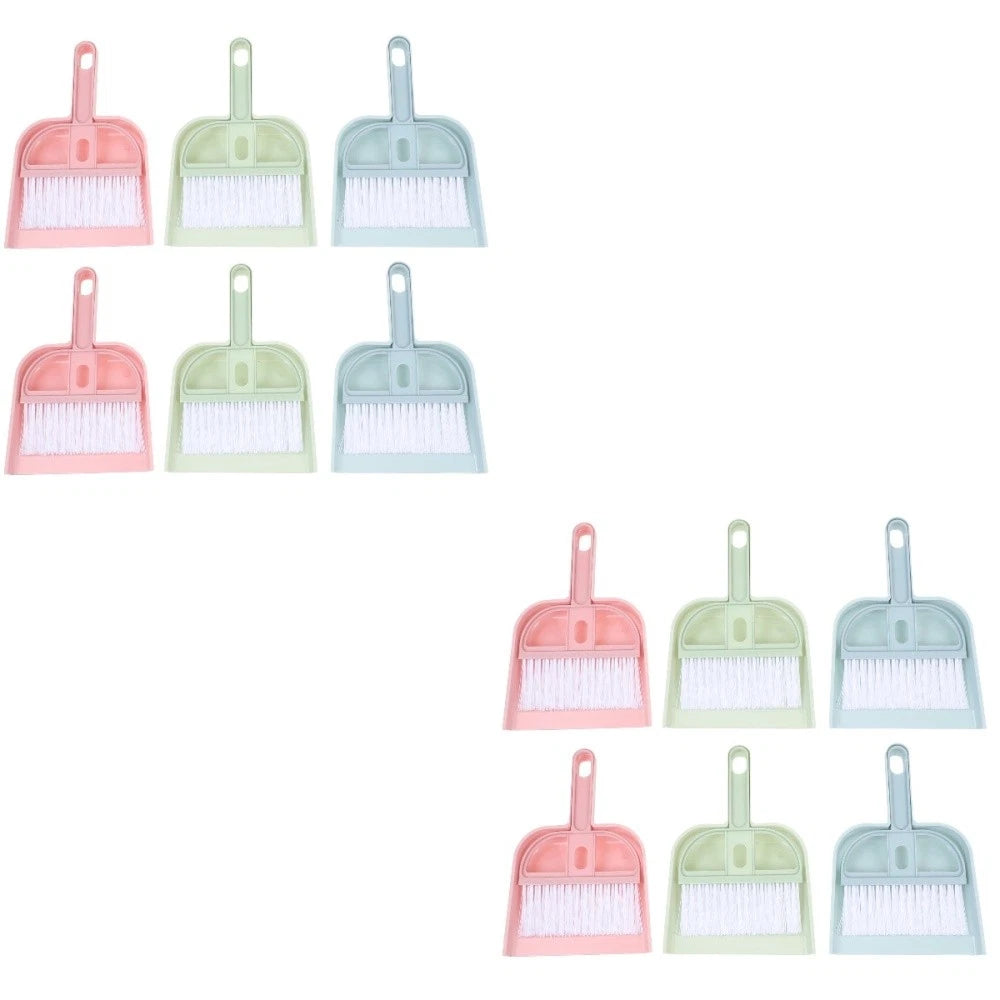 6 Sets Cleaning Artifact Set Broom And Dustpan Small With-