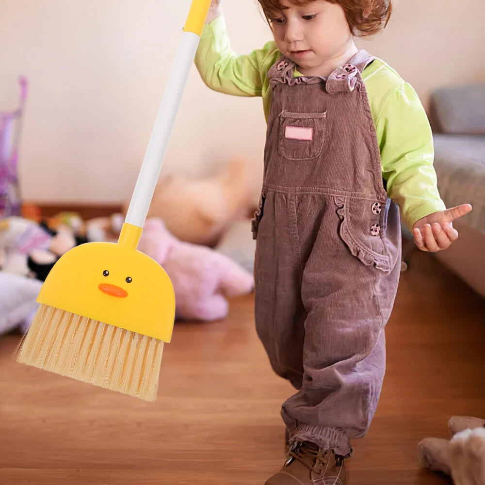 4 Sets Children's Broom and Dustpan Baby Kids Childrens Brush Kit