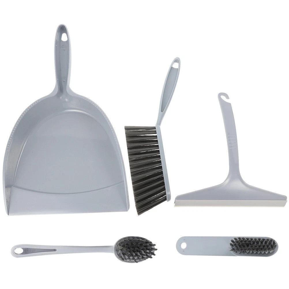 5Pcs Mini Desktop Sweep Cleaning Brush Small Broom Dustpan Set for Home Office