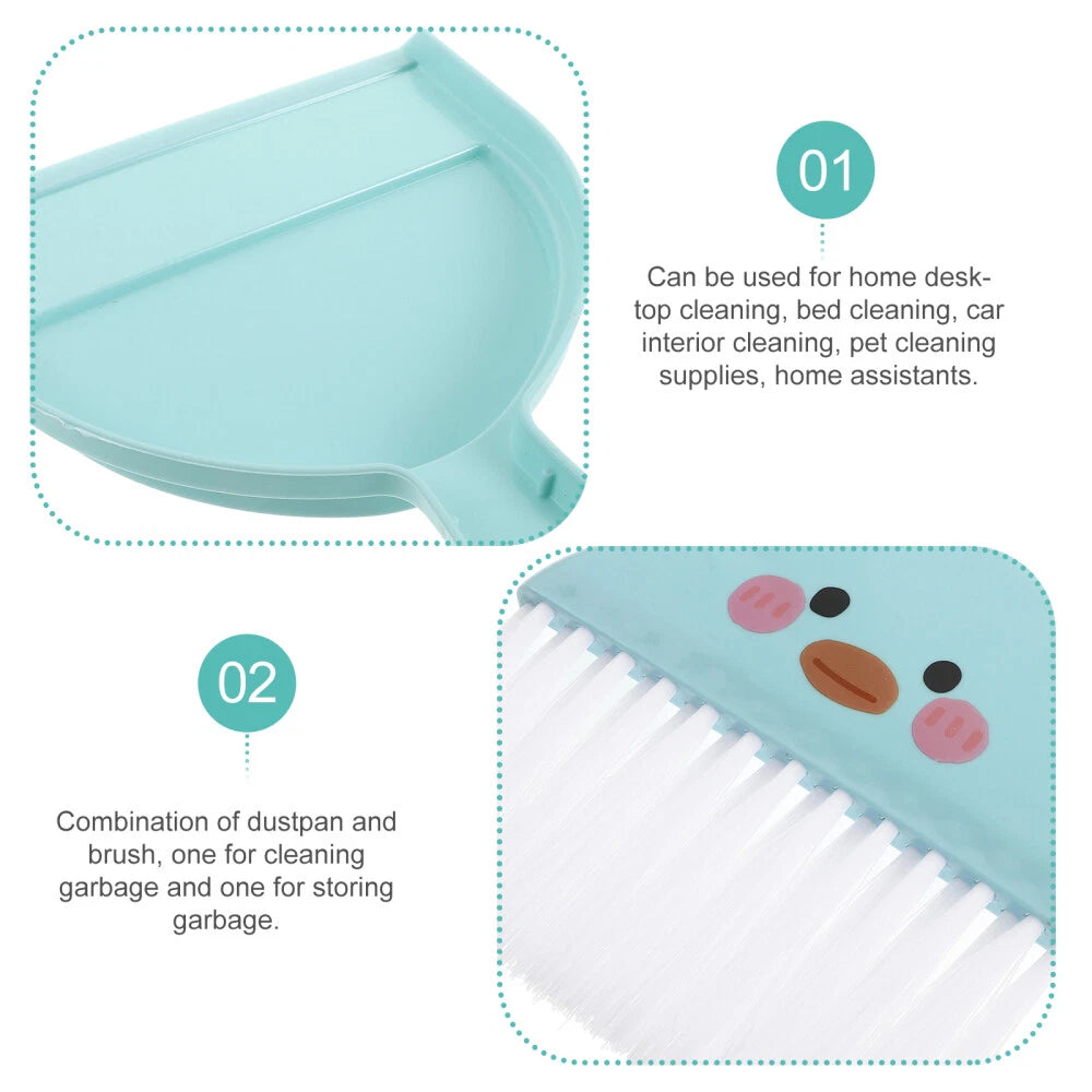 5 Sets Mini Broom Duster for Car Air Vent Small Brush and Dustpan