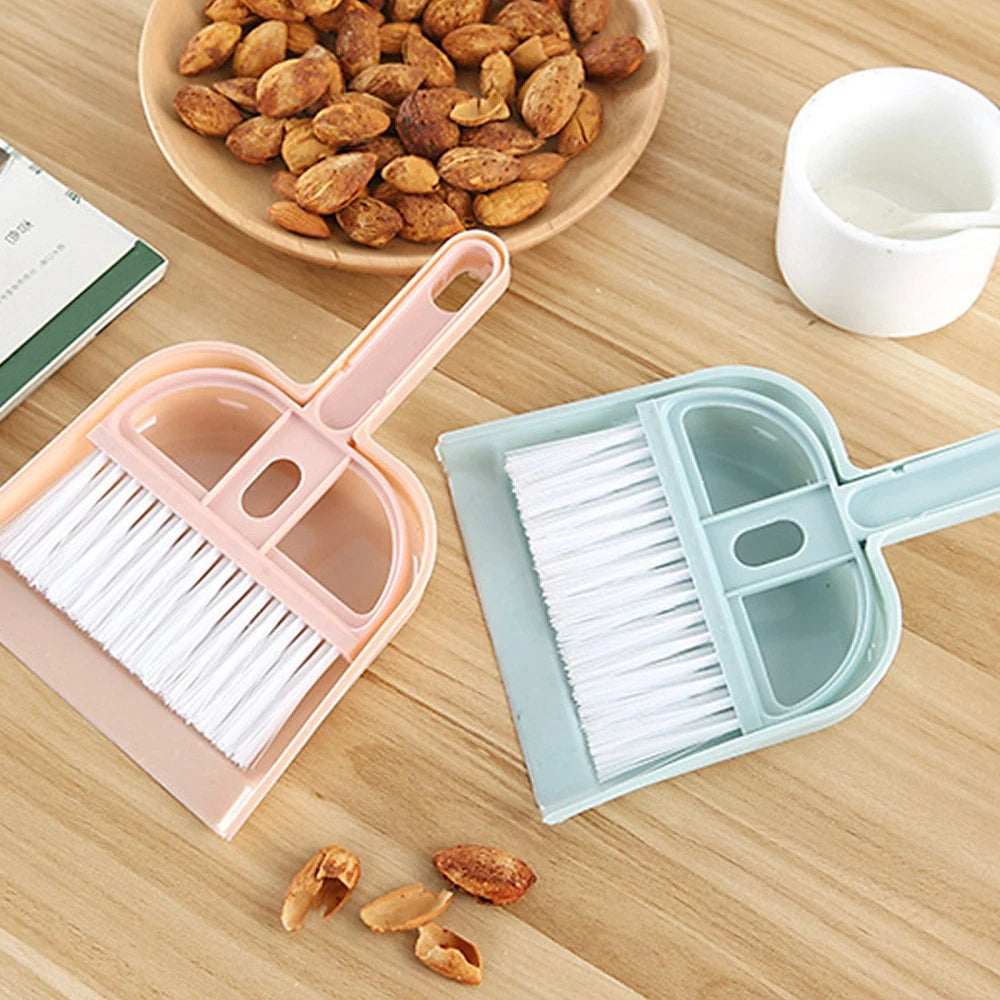 6 Sets Cleaning Artifact Set Hand Sweeper And Scoop Mini Dustpan Brush-
