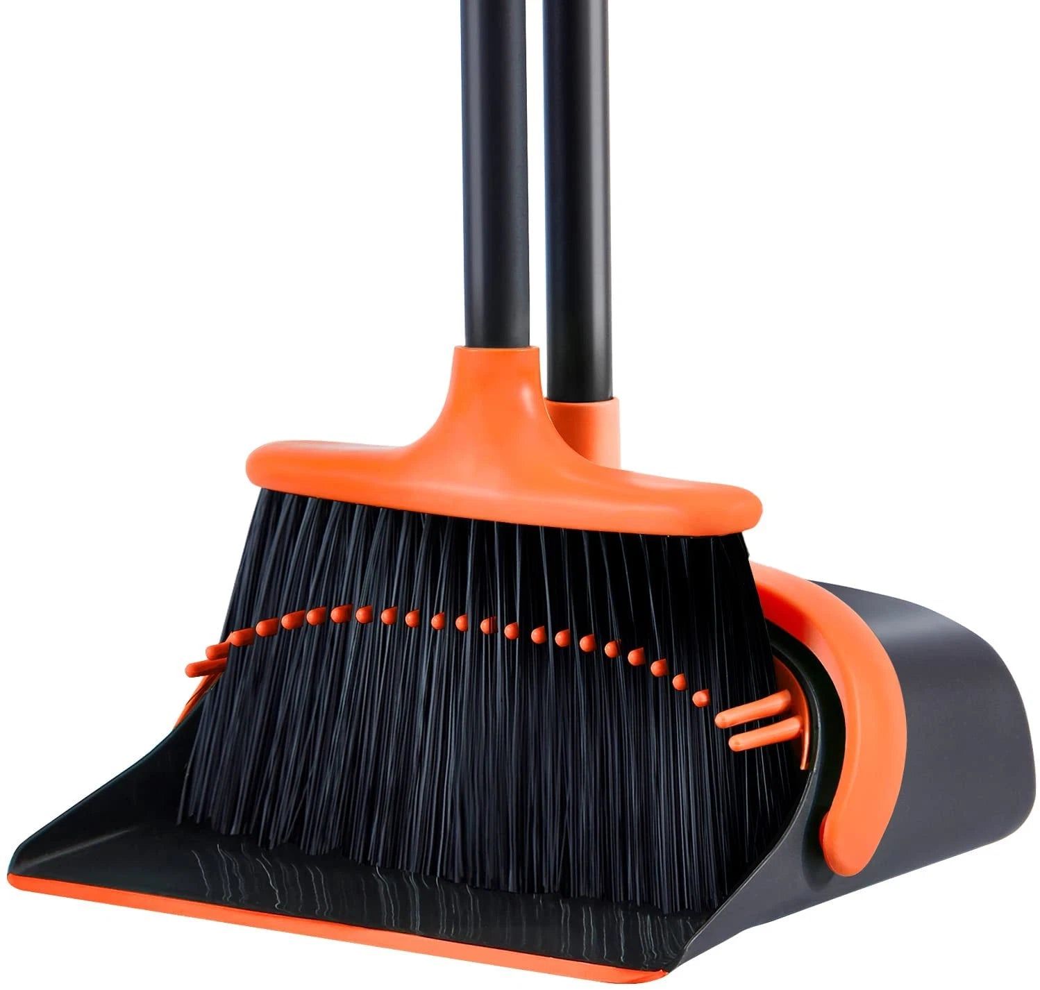 Broom and Dustpan Set for Home, Long Handle Broom with Dustpan Combo Set Dustpan