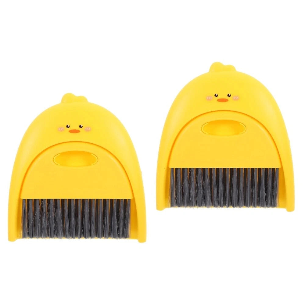 2 Sets Small Broom and Dustpan, Cleaning Kit, Cute-