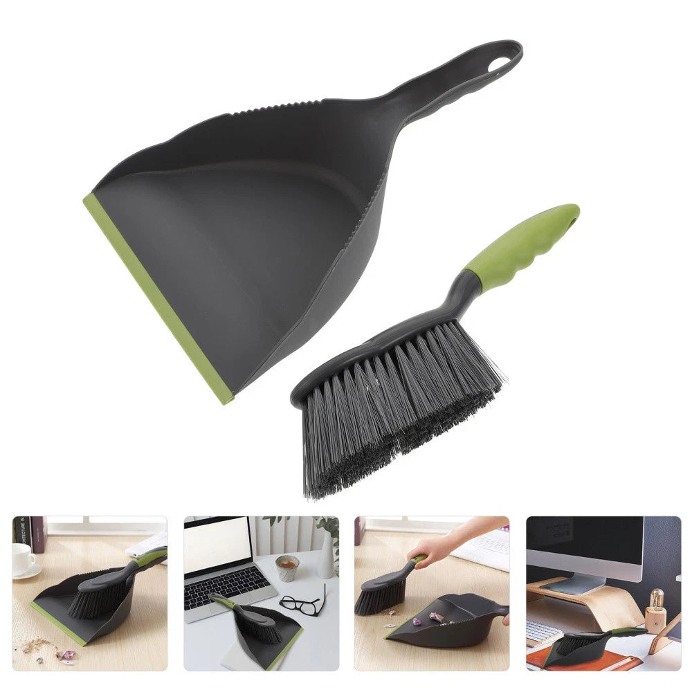 2 Sets  of Household  Dustpan and Broom Compact Home and Desktop Cleaning Tool
