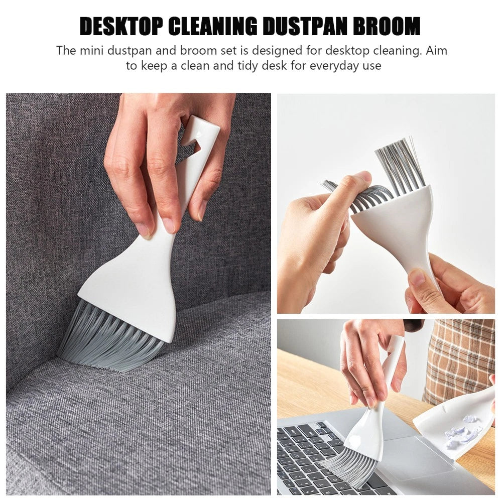 3 Sets Mini Dustpan Broom Small Hand Brush for Cleaning Gadgets Home