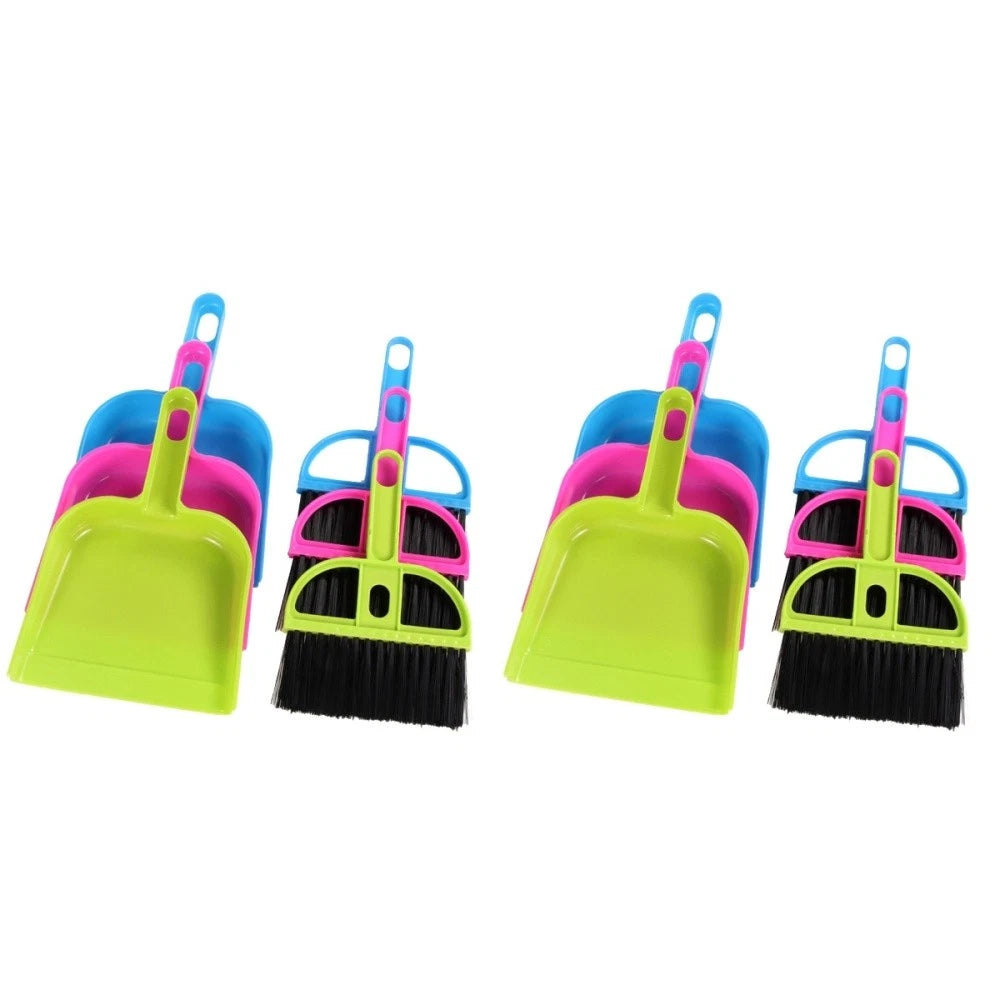 6 Sets Keyboard Cleaning Mini Sweeping Brush Mini Broom And Dustpan-
