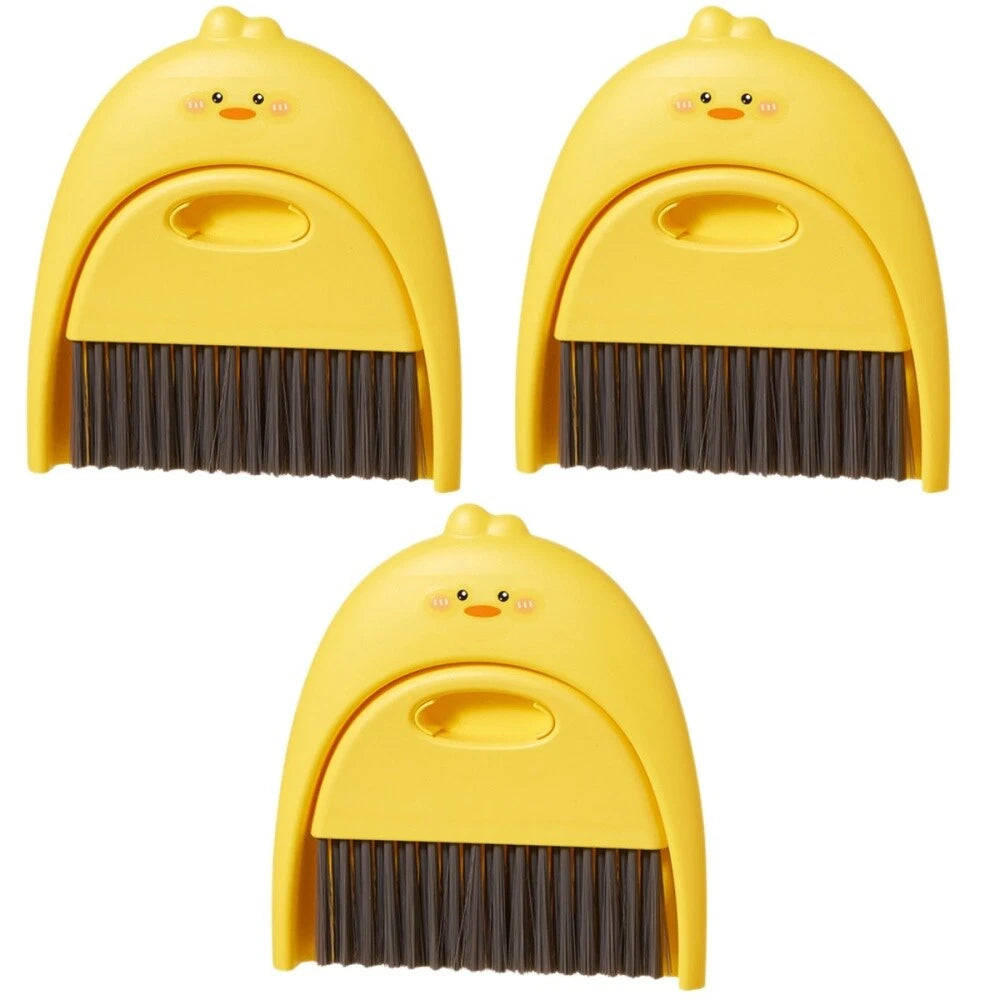 3 Sets Dustpan and Brush Set, Small Mini Scrubber, Dustpan,-
