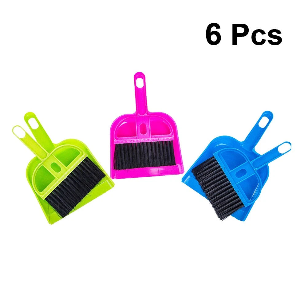 6 Sets Keyboard Cleaning Mini Sweeping Brush Mini Broom And Dustpan-