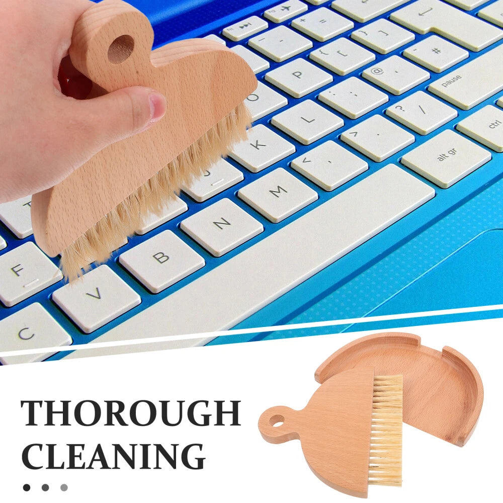 2 Sets Keyboard Cleaning Broom, Dustpan, Table Brush Set, Dining Table,-