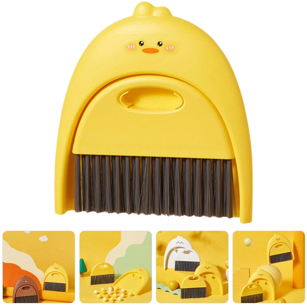 3 Sets Dustpan and Brush Set, Small Mini Scrubber, Dustpan,-