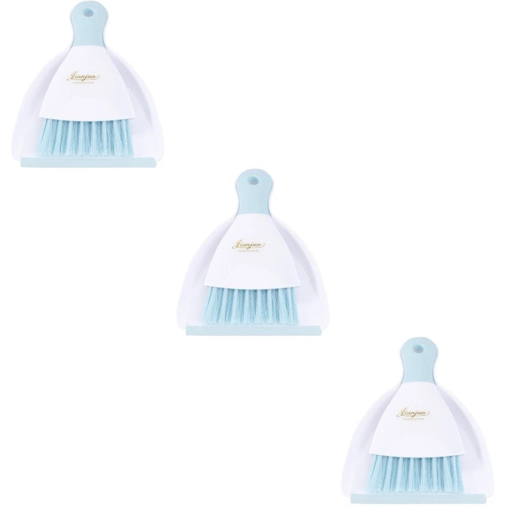 3 Pieces Convenient Small Dustpan Set Cleaning Tools Desktop Cleaner