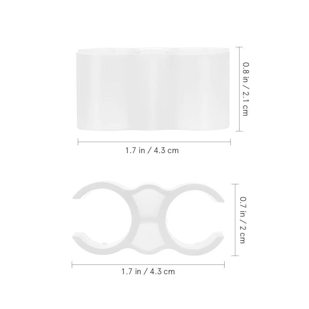 2pcs Double Pipe Clip Dustpan-Broom Coupling Clip Cleaning Set Connector