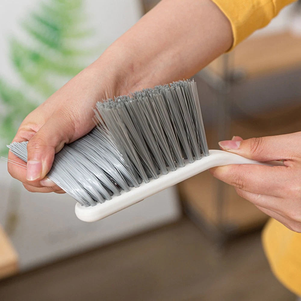 2 Sets Desktop Cleaning Kit Crevice Brushes for Household Broom Dust Pan