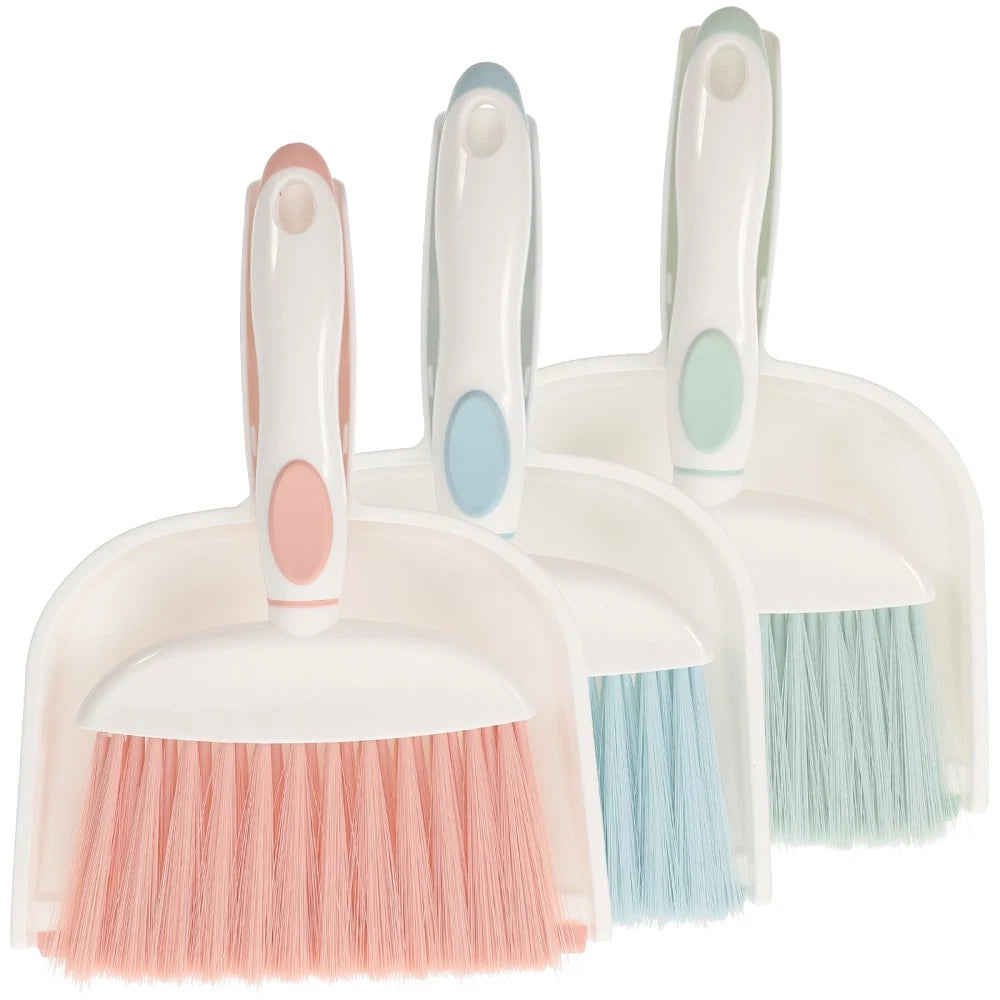 3 Sets Cleaning Kit Toddler Floor Dust Brush Mini Hand Broom Dustpan