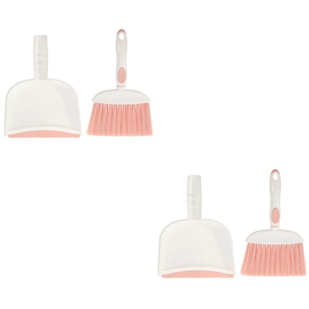 2 Sets Small Broom, Dustpan Set, Table Broom, Broom, Brush and-