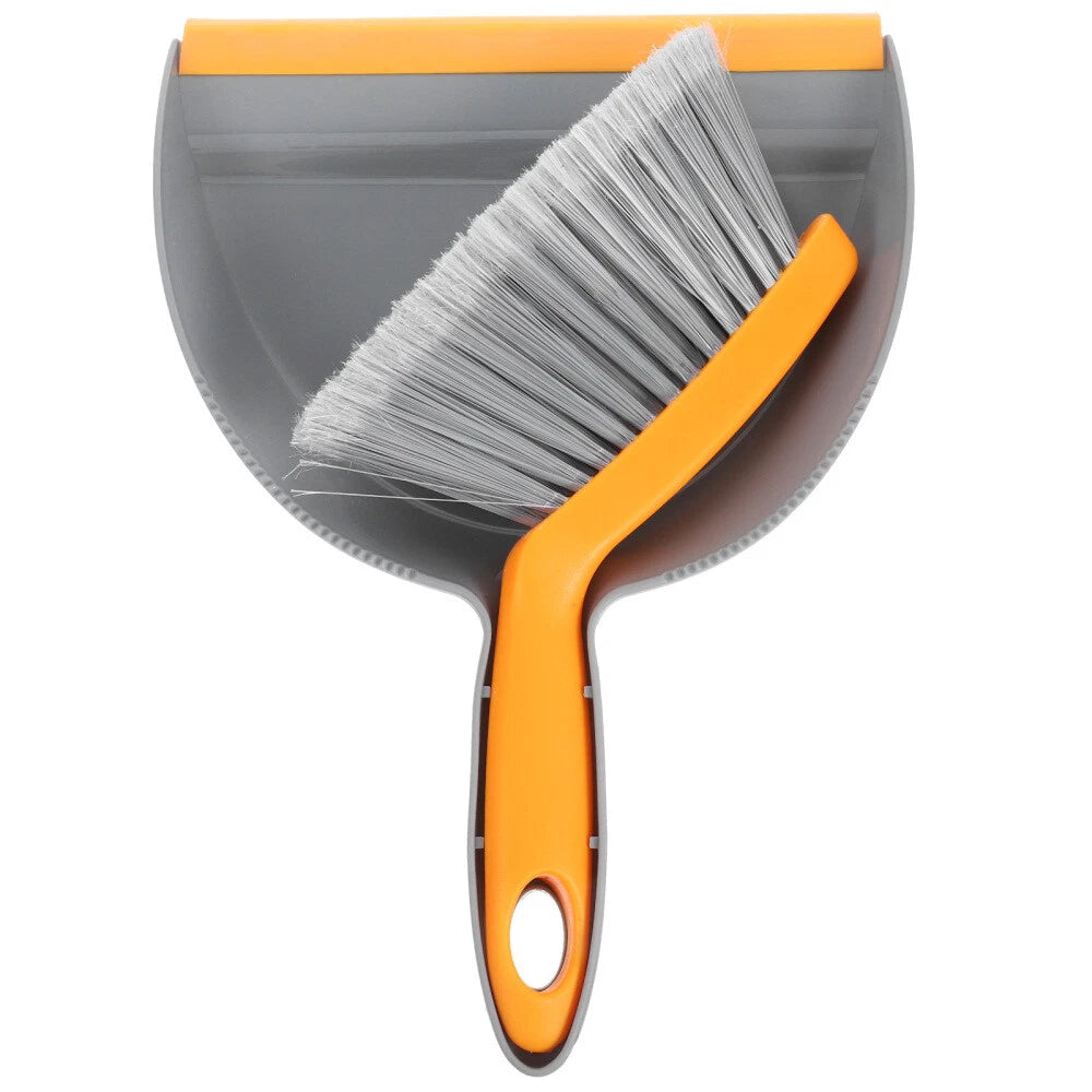 2 Sets Desktop Cleaning Broom Child and Dust Pan Convenient Mini Dustpan