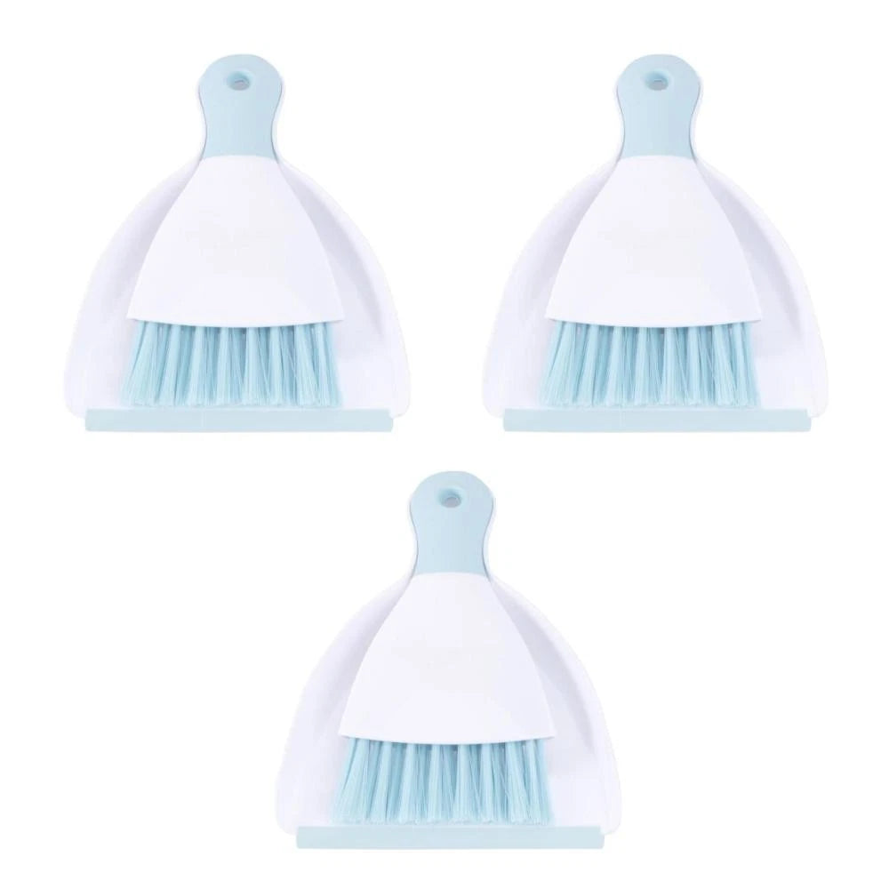 3 Pieces Convenient Small Dustpan Set Cleaning Tools Desktop Cleaner