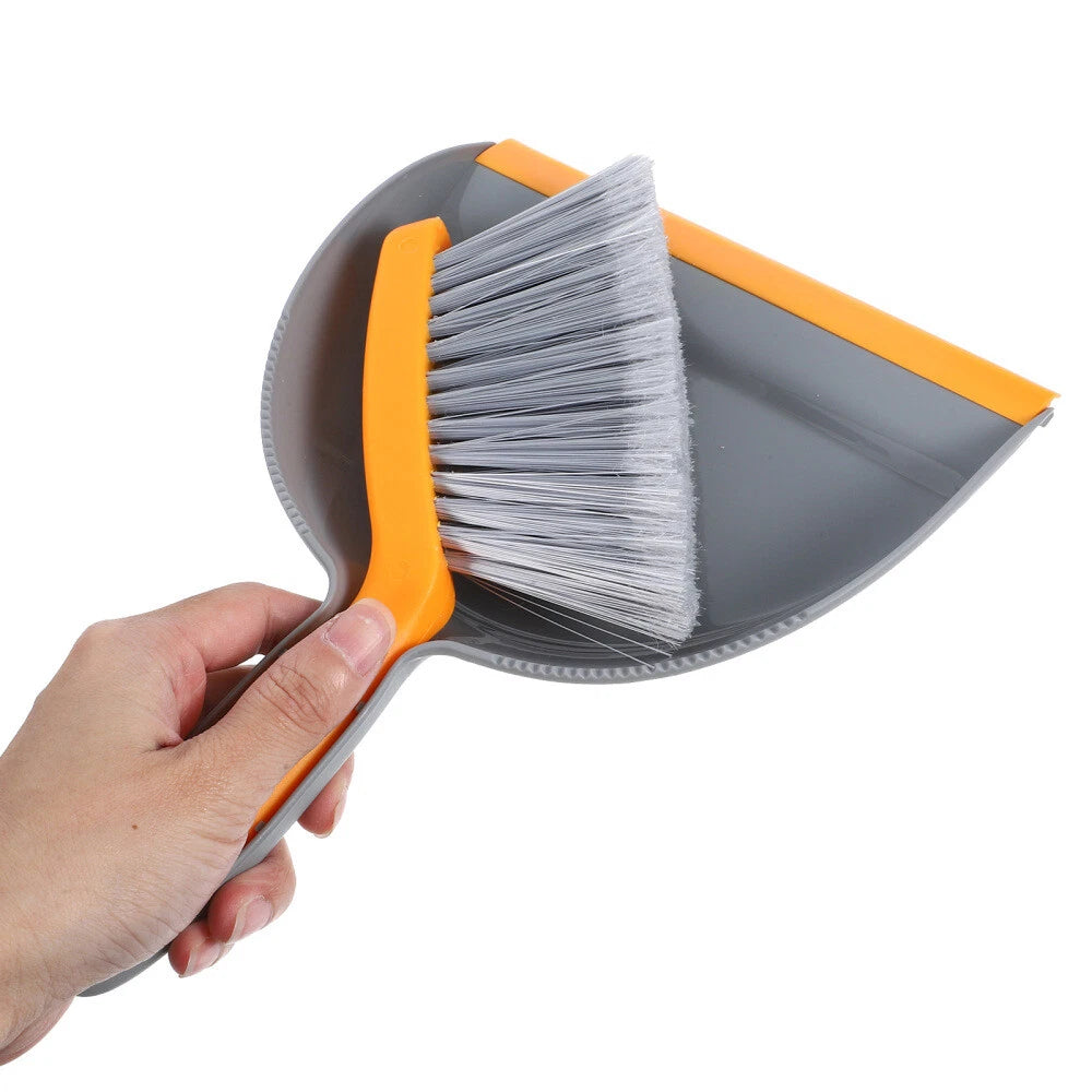 2 Sets Desktop Cleaning Broom Child and Dust Pan Convenient Mini Dustpan