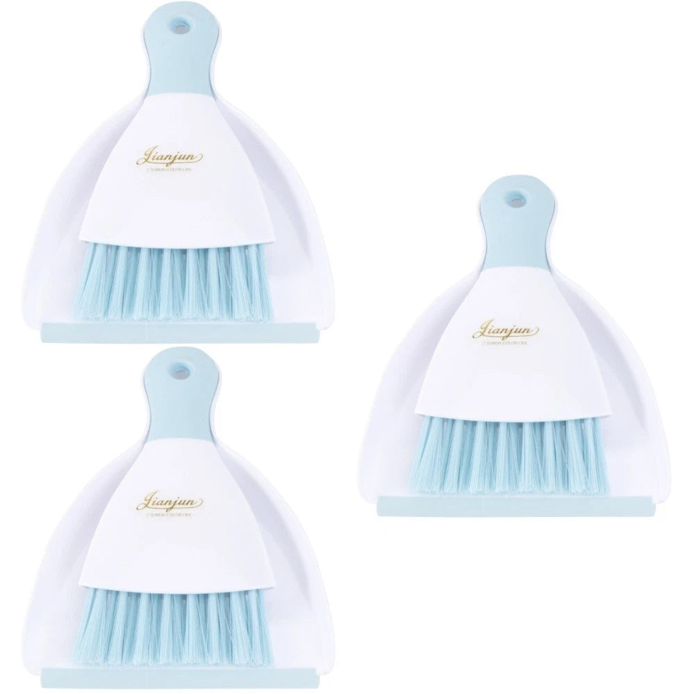 3 Pieces Convenient Small Dustpan Set Cleaning Tools Desktop Cleaner
