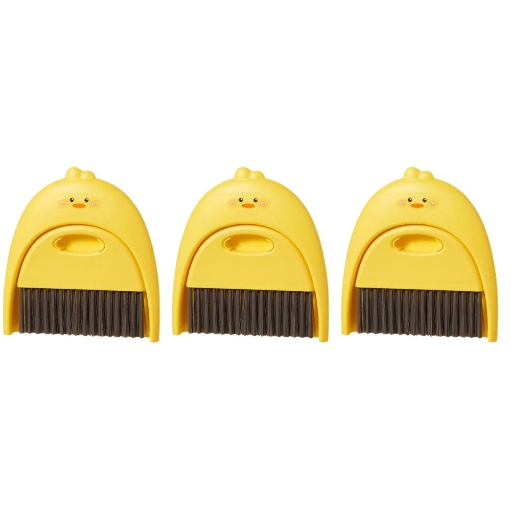 3 Sets Dustpan and Brush Set, Small Mini Scrubber, Dustpan,-
