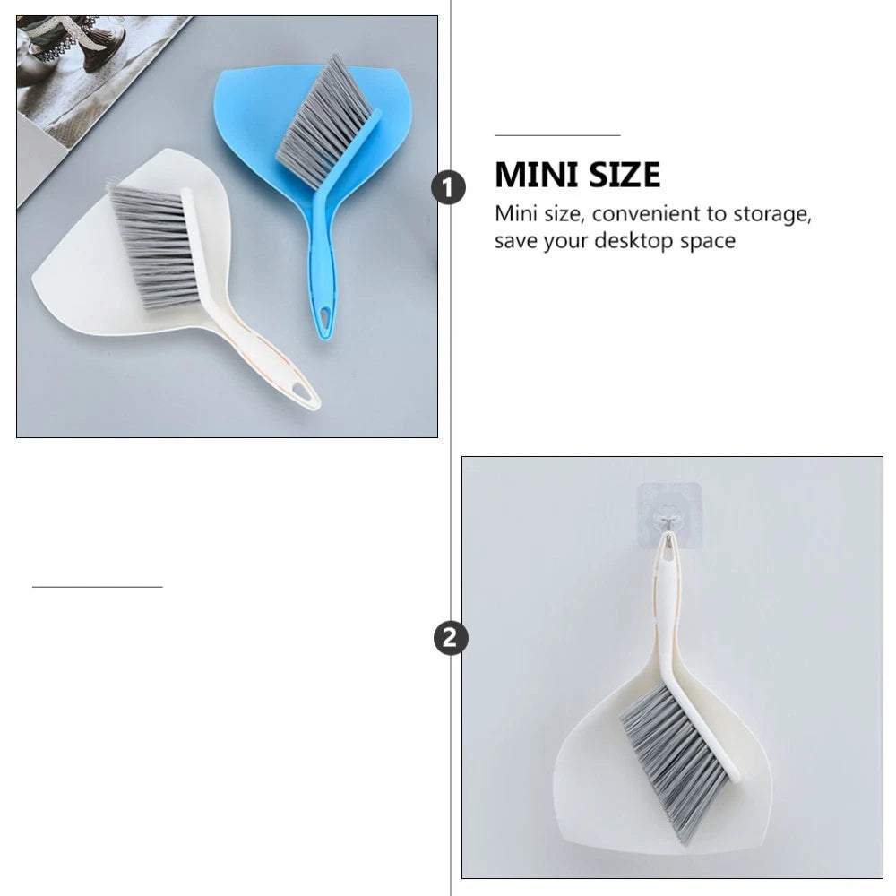 3 Sets Desktop Cleaning Kit Broom and Dustpan Accessories for Home