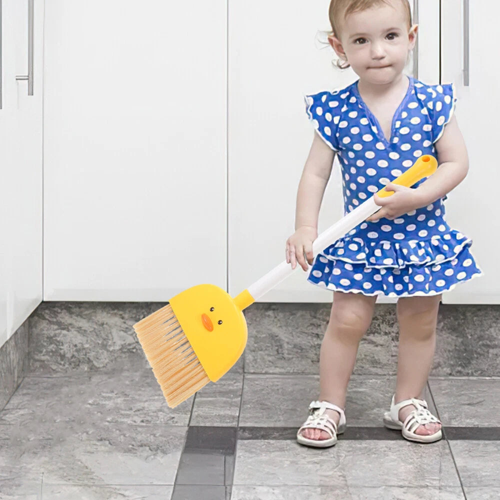 4 Sets Children's Broom and Dustpan Baby Kids Childrens Brush Kit