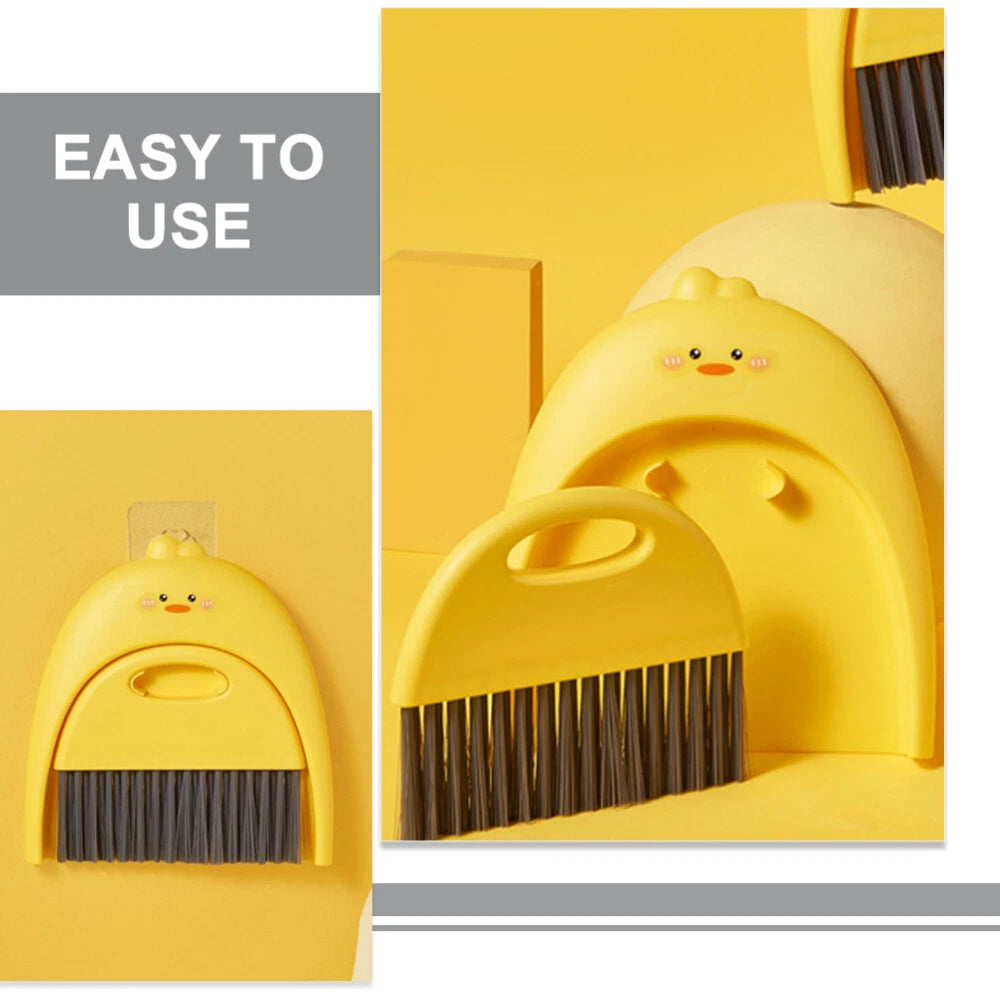2 Sets Mini Cleaning Broom Dust Pan Table Brush Set Dining Table-