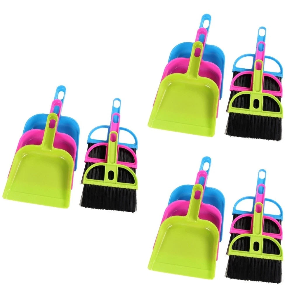 3 Count Keyboard Cleaner Kit Sweeping Brush and Dustpan Set Mini Broom