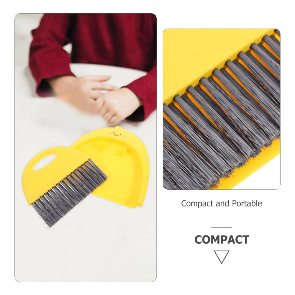 2 Sets Small Broom and Dustpan, Cleaning Kit, Cute-