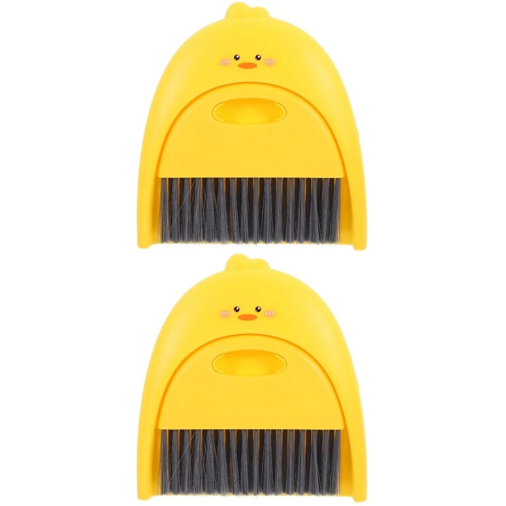 2 Sets Small Broom and Dustpan, Cleaning Kit, Cute-