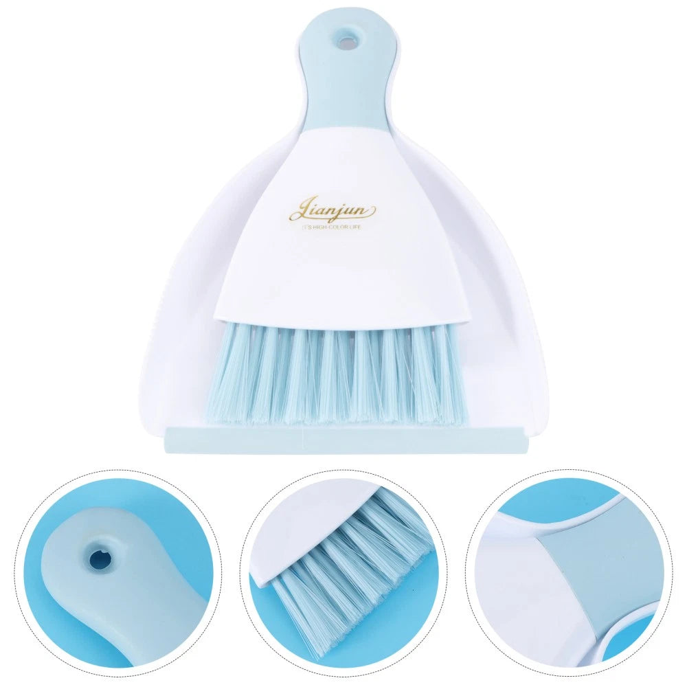 3 Pieces Convenient Small Dustpan Set Desktop Cleaner Cleaning Tools