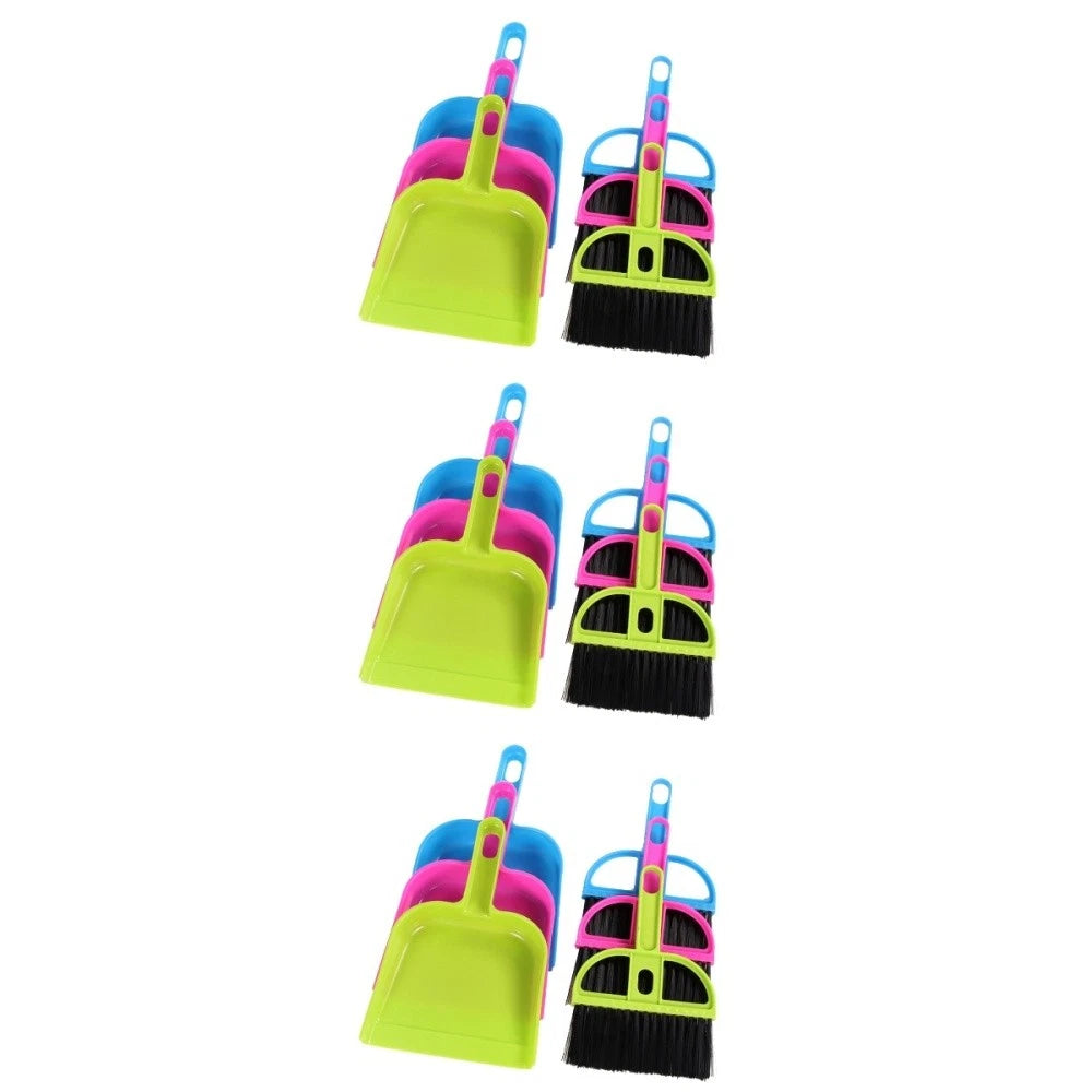 3 Count Keyboard Cleaner Kit Sweeping Brush and Dustpan Set Mini Broom