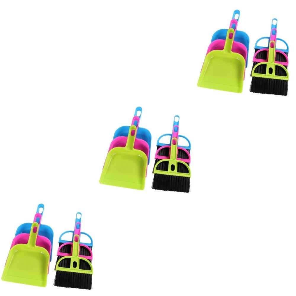 3 Count Keyboard Cleaner Kit Sweeping Brush and Dustpan Set Mini Broom