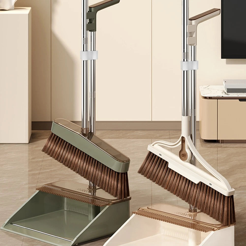 2pcs Double Pipe Clip Dustpan-Broom Coupling Clip Cleaning Set Connector