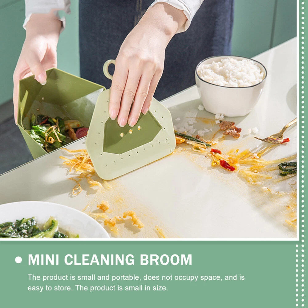 2 Sets Mini Broom Child Toddler Table Dustpan and Brush Portable