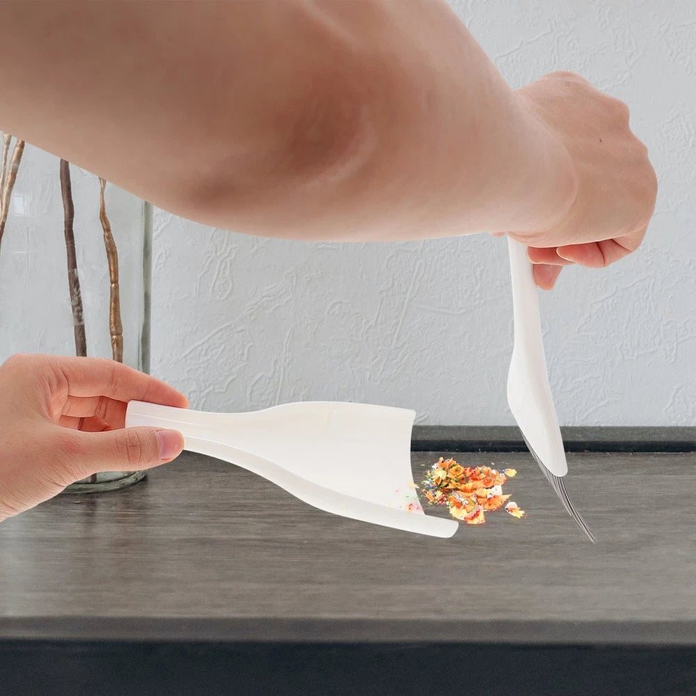 3 Sets Mini Dustpan Broom Table Cleaning Kit Small Hand Brush for