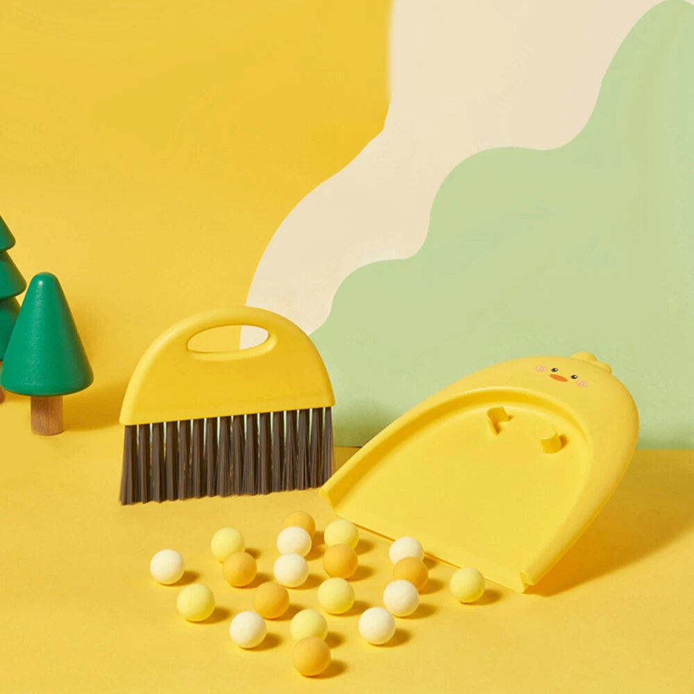 2 Sets Mini Cleaning Broom Dust Pan Table Brush Set Dining Table-