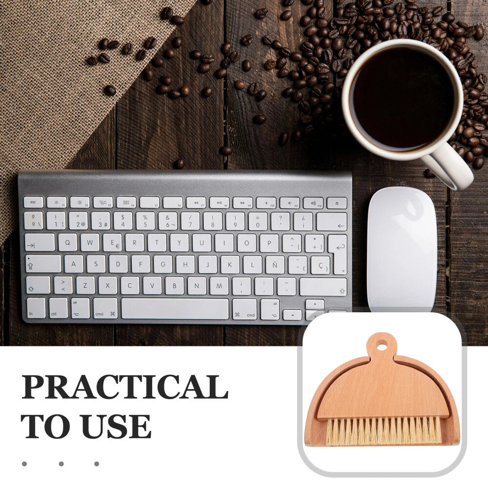 2 Sets Keyboard Cleaning Broom, Dustpan, Table Brush Set, Dining Table,-